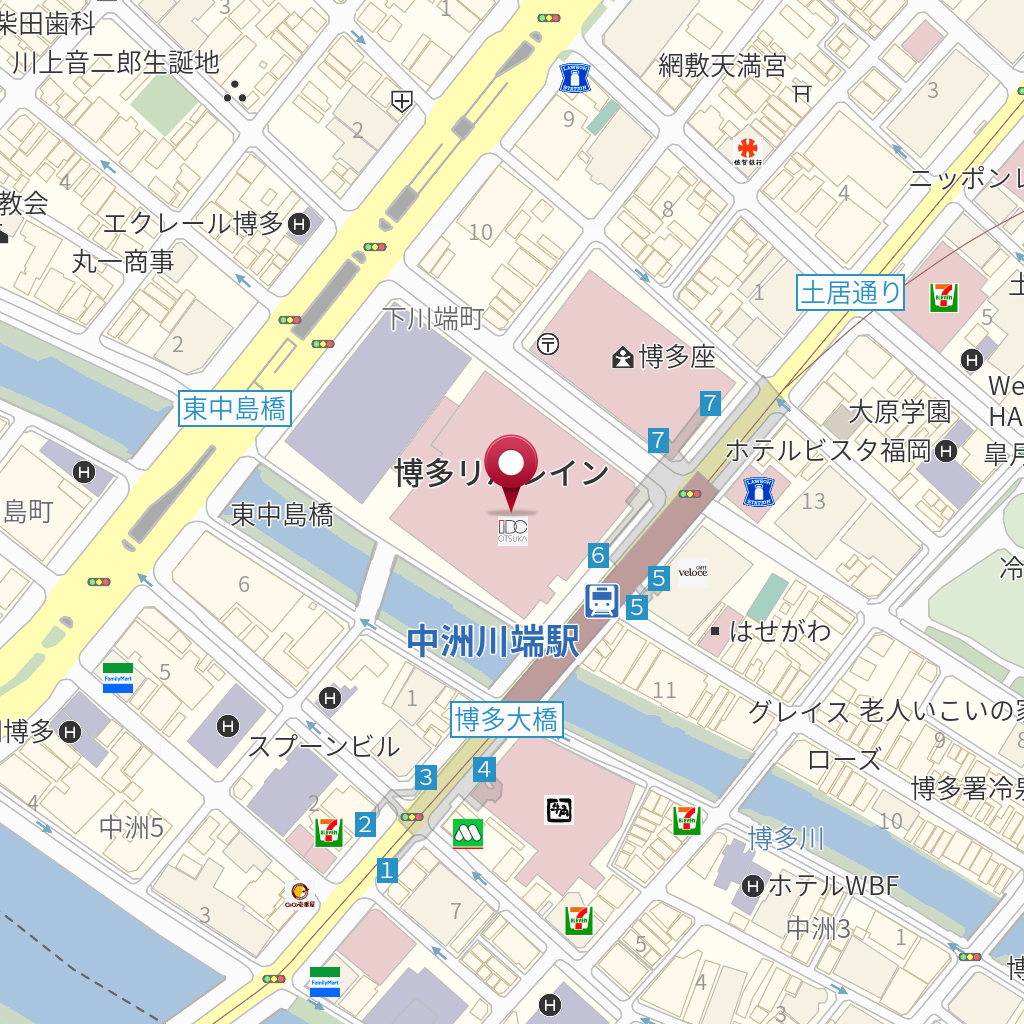 福岡リバレインの地図